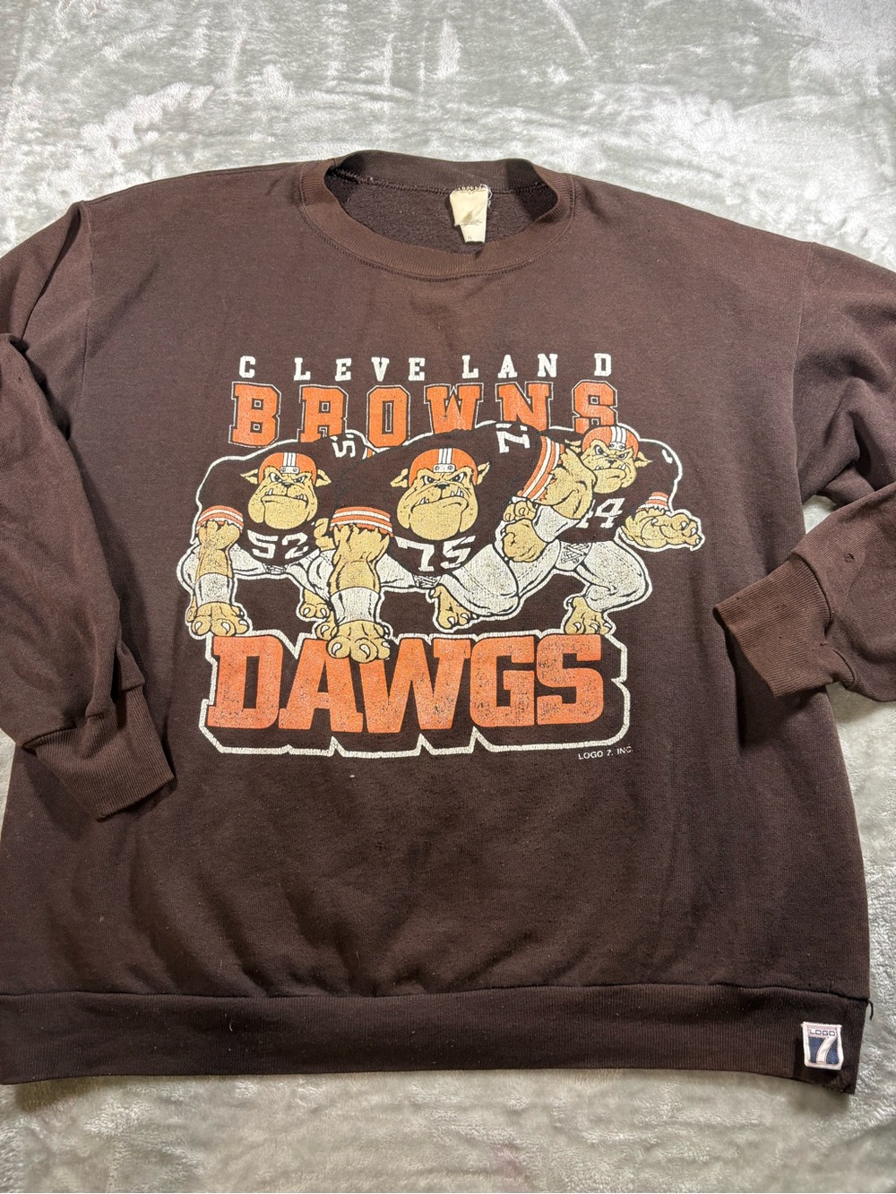 Vintage 1980s Cleveland Browns Dawgs Sweatshirt XL